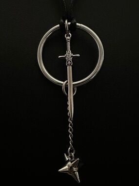 Sword and Flail O ring Necklace